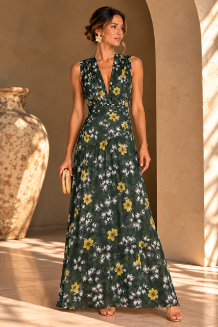 Vestido largo Guayacan verde