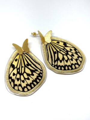 Arete Alas grandes mariposa topo bronce
