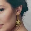 Arete Alas mariposa palo acero