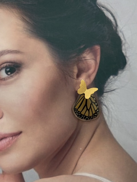 Arete Alas mariposa topo bronce