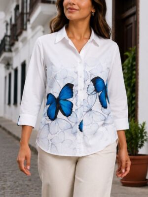 camisa primavera blanca y morpho
