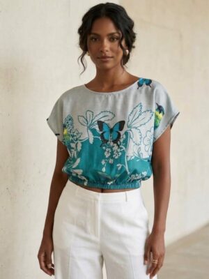 Blusa Barranquilla lorquiniana tipo lino