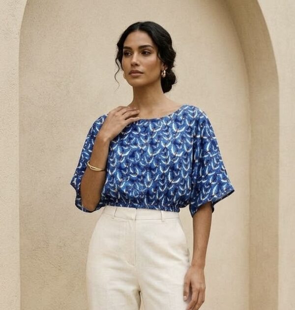 Blusa Barranquilla print Morpho cypris
